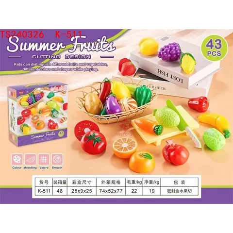 Đồ chơi cắt trái cây, rau củ quả Set 43 món, Nhựa ABS cực an toàn - Rèn luyện đôi tay cho bé - thegioidochoi1104