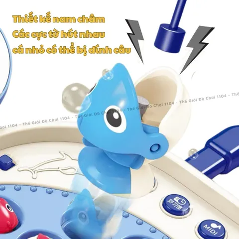 Đồ chơi câu cá kiểu dáng Vali cao cấp 24 con chạy pin phát nhạc và đèn