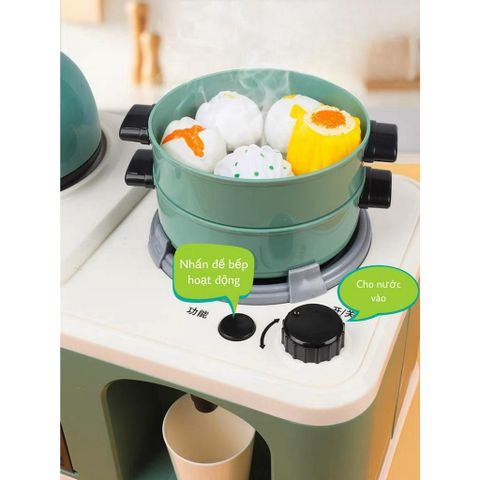 Bộ Bếp Nấu Ăn 4in1 Cho Bé Gái - 30 Chi Tiết, Hiệu Ứng Hơi Nước, Đồ Chơi Đầu Bếp Chất Liệu Nhựa ABS, Học Nhập Vai Thú Vị