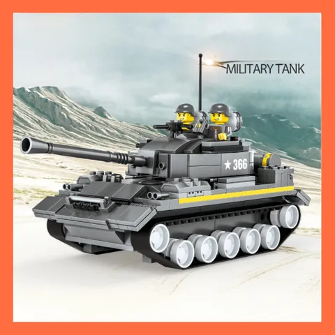 Đồ chơi lắp ráp Lego xe tăng cho bé 360 mảnh ghép, thế giới đồ chơi 1104