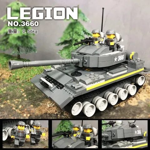 Đồ chơi lắp ráp Lego xe tăng cho bé 360 mảnh ghép, thế giới đồ chơi 1104