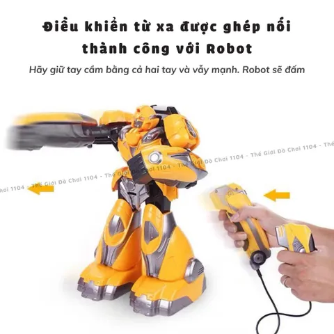 Combo Robot Chiến Đấu Có Tay Cầm Điều Khiển Từ Xa, Robot đấm bốc dùng Pin sạc
