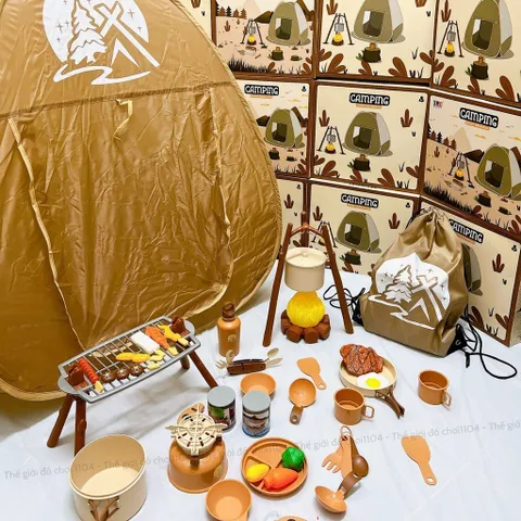 Đồ chơi cắm trại cho bé, chuyến phiêu lưu khám phá rừng núi, lều camping cho trẻ
