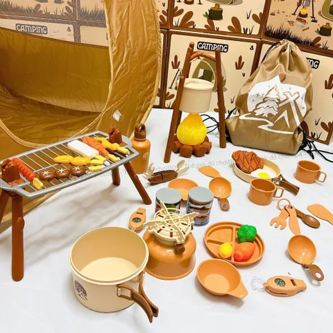 Đồ chơi cắm trại cho bé, chuyến phiêu lưu khám phá rừng núi, lều camping cho trẻ