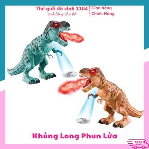 Đồ chơi khủng long đẻ trứng biết đi phun lửa chiếu đèn cỡ lớn khủng long cho bé trai