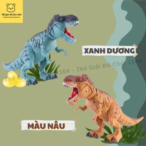 Đồ chơi khủng long đẻ trứng biết đi phun lửa chiếu đèn cỡ lớn khủng long cho bé trai
