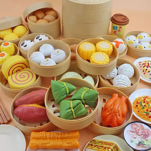 Đồ chơi nấu ăn Dimsum 82 chi tiết cho bé - Hộp to nhựa đẹp - Mô phổng thật - M777 - thegioidochoi1104