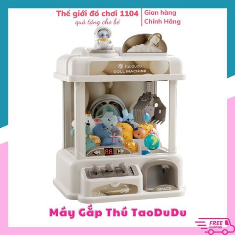 Máy gắp thú mini Phi hành gia cỡ lớn Taodudu tặng kèm thú nhựa phi hành gia, có nhạc, có đèn