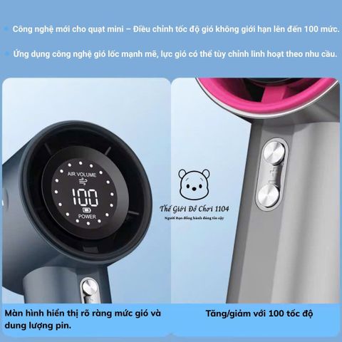 Quạt Mini Cầm Tay Cao Cấp 4000mAh – Làm Mát Mọi Nơi, Siêu Mạnh, Siêu Tiện Lợi