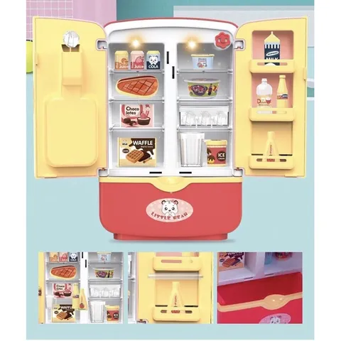 [HOT] Đồ Chơi Tủ Lạnh Mini Cao Cấp Cho Bé Hình Gấu Màu Xanh Kích Thước To