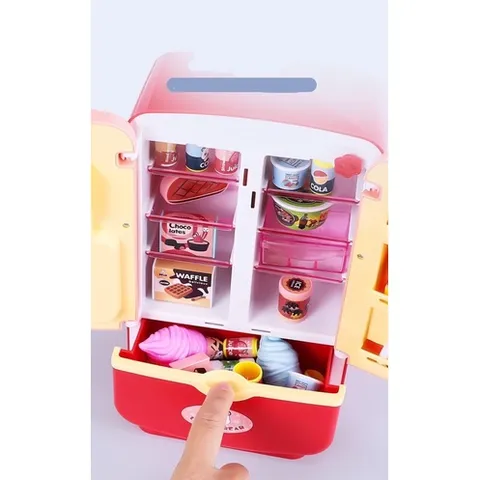 [HOT] Đồ Chơi Tủ Lạnh Mini Cao Cấp Cho Bé Hình Gấu Màu Xanh Kích Thước To