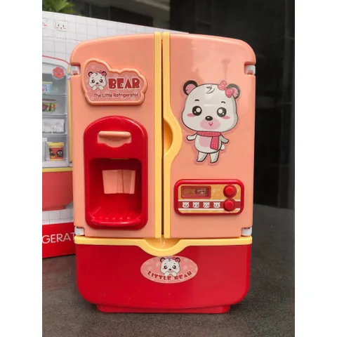 [HOT] Đồ Chơi Tủ Lạnh Mini Cao Cấp Cho Bé Hình Gấu Màu Xanh Kích Thước To