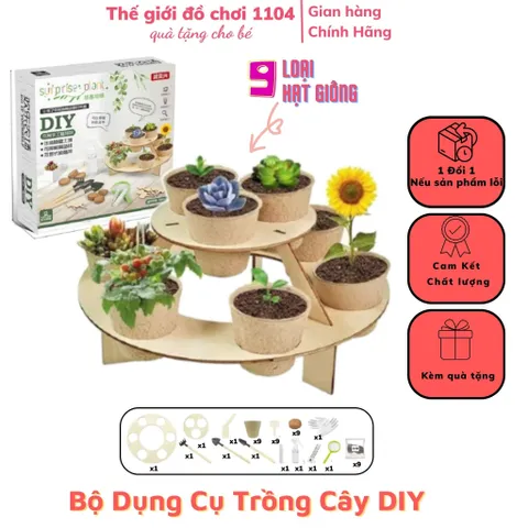 Bộ dụng cụ trồng cây đa năng cho bé DIY hạt giống gieo mầm - giúp trẻ có tinh thần trách nhiệm - thegioidochoi1104