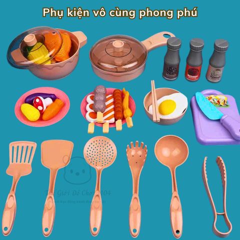 Bộ Đồ Chơi Nấu Ăn BBQ Đa Chức Năng với Hiệu Ứng Hơi Nước – Mang Trải Nghiệm Nấu Ăn Chân Thực Cho Bé
