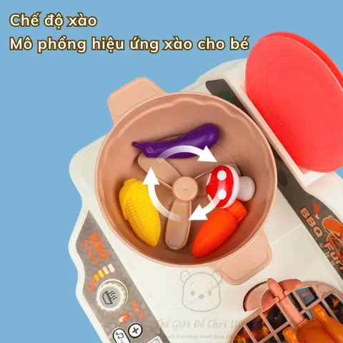 Bộ Đồ Chơi Nấu Ăn BBQ Đa Chức Năng với Hiệu Ứng Hơi Nước – Mang Trải Nghiệm Nấu Ăn Chân Thực Cho Bé