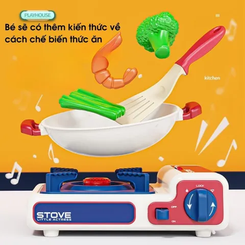 Bếp Gas Đồ Chơi Play House - Bếp Nấu Ăn Có Nhạc & Đèn Cho Trẻ Em Từ 3 Tuổi - Đồ Chơi Phát Triển Kỹ Năng Sáng Tạo
