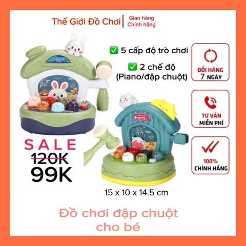 Đồ Chơi Đập Chuột Ngôi Nhà Cho Bé Phát Nhạc Và Đèn TpHCM