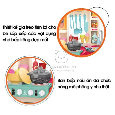 Bộ bếp nấu ăn cỡ lớn cho bé Talented Chef Spraying Kitchen - Hiệu ứng hơi nước và nước sôi