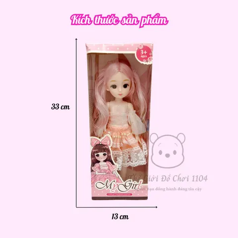 Búp Bê Khớp Cử Động Linh Hoạt - Dành Cho Bé Gái 3 Tuổi Trở Lên - Giúp Bé Phát Triển Sáng Tạo