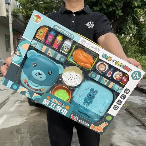 Đồ Chơi Nấu Ăn Cho Bé Có Nồi Cơm Hình Gấu Siêu Dễ Thương Cỡ To TpHCM