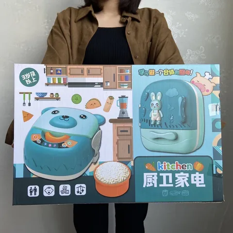 Đồ Chơi Nấu Ăn Cho Bé Có Nồi Cơm Hình Gấu Siêu Dễ Thương Cỡ To TpHCM