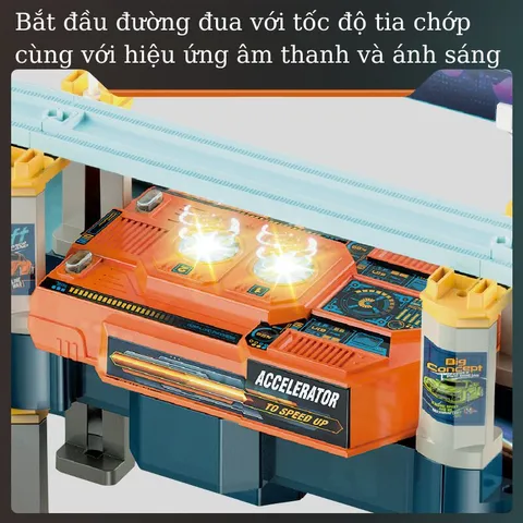 Bộ đồ chơi đường ray xe lửa kèm đường đua ô tô cỡ lớn chất liệu cao cấp