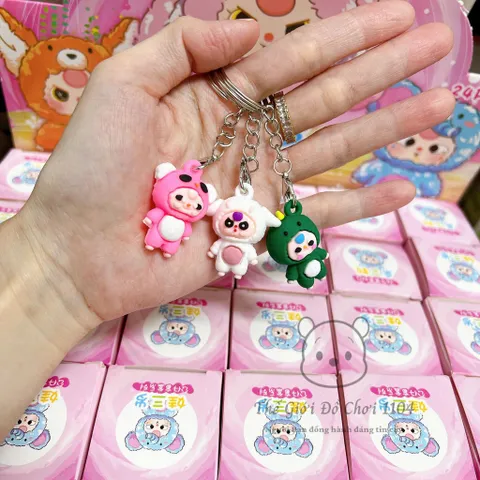 Bộ Móc Khóa Mini Baby Three 24 Hộp - Đồ Chơi Ngẫu Nhiên Dễ Thương Cho Bé - Phụ Kiện Sưu Tập Độc Đáo, Mở Hộp Quà Bất Ngờ