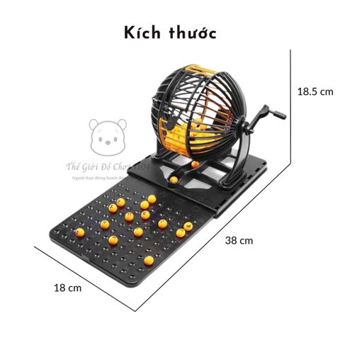 Lồng Quay Số Bingo 90 Số - Trò Chơi Giải Trí Gia Đình Mùa Tết - Lô Tô Cao Cấp, Thú Vị Cho Mọi Lứa Tuổi