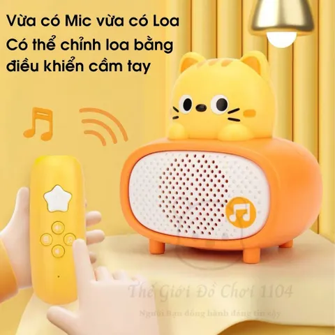 Bộ Micro cho bé hát Karaoke 2in1 kết hợp loa Bluetooth, pin sạc, đồ chơi âm nhạc