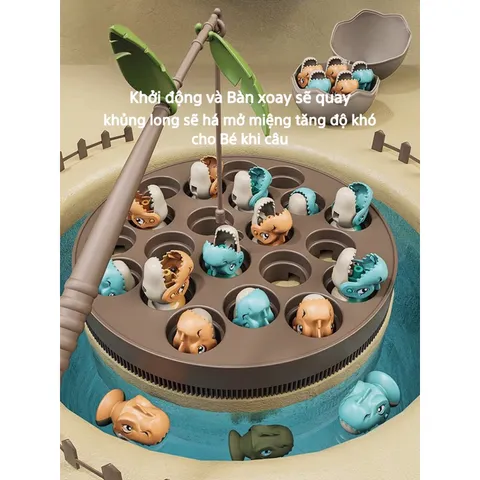 Đồ chơi câu cá cho bé kèm cân toán học Khủng Long, bản đầy đủ, nhiều chi tiết, đồ chơi giáo dục