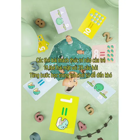 Đồ chơi câu cá cho bé kèm cân toán học Khủng Long, bản đầy đủ, nhiều chi tiết, đồ chơi giáo dục