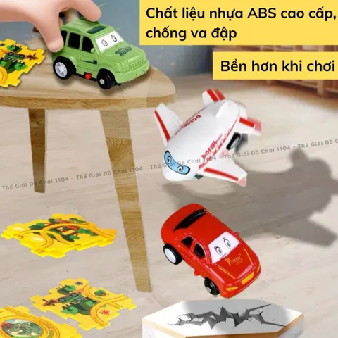 Đồ chơi lắp ráp đường ray Rail Car 25 chi tiết chủ đề Máy Bay, Ô tô, Thuyển Biển cho Bé