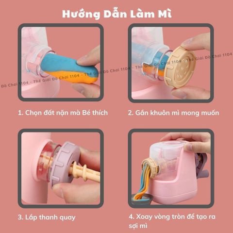 Đồ chơi đất sét làm mì Dream Clay DIY chính hãng 28 phụ kiện, đất sét tự khô