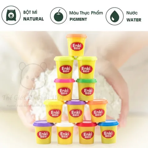 Bộ Đất Nặn Làm Bánh Enki 29 Chi Tiết - Đồ Chơi Giáo Dục Phát Triển Tư Duy và Sáng Tạo Cho Bé, Lò Nướng, Khuôn, An Toàn