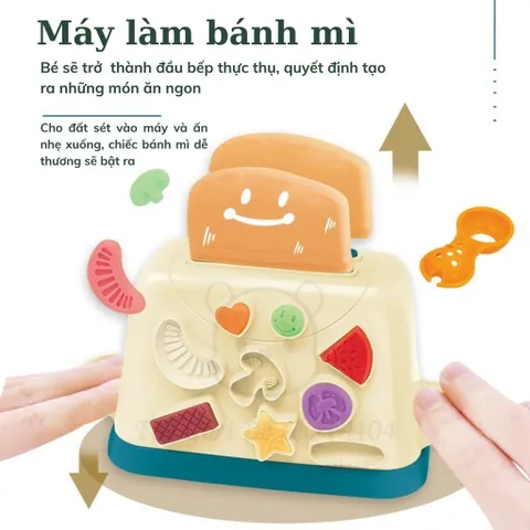 Bộ Đất Nặn Làm Bánh Enki 29 Chi Tiết - Đồ Chơi Giáo Dục Phát Triển Tư Duy và Sáng Tạo Cho Bé, Lò Nướng, Khuôn, An Toàn