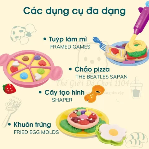 Bộ Đất Nặn Làm Bánh Enki 29 Chi Tiết - Đồ Chơi Giáo Dục Phát Triển Tư Duy và Sáng Tạo Cho Bé, Lò Nướng, Khuôn, An Toàn