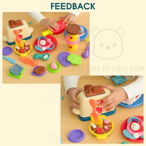 Bộ Đất Nặn Làm Bánh Enki 29 Chi Tiết - Đồ Chơi Giáo Dục Phát Triển Tư Duy và Sáng Tạo Cho Bé, Lò Nướng, Khuôn, An Toàn