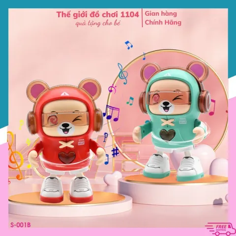 Đồ Chơi Gấu Đeo Headphone Nhạc Nhảy - Phát Triển Kỹ Năng Vận Động Cho Bé Từ 4 Tháng Đến 3 Tuổi, An Toàn Và Thú Vị