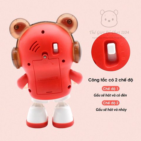 Đồ Chơi Gấu Đeo Headphone Nhạc Nhảy - Phát Triển Kỹ Năng Vận Động Cho Bé Từ 4 Tháng Đến 3 Tuổi, An Toàn Và Thú Vị