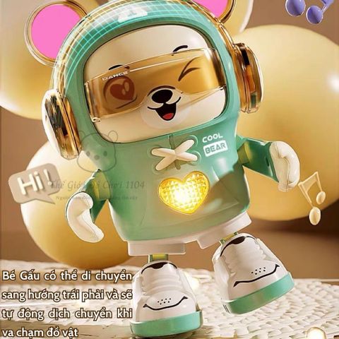 Đồ Chơi Gấu Đeo Headphone Nhạc Nhảy - Phát Triển Kỹ Năng Vận Động Cho Bé Từ 4 Tháng Đến 3 Tuổi, An Toàn Và Thú Vị