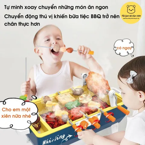 Bộ Đồ Chơi Xiên Nướng BBQ 65 Chi Tiết Five Star - Chức Năng Hơi Nước và Hiệu Ứng Ánh Sáng LED Cho Trẻ Em Từ 3 Tuổi