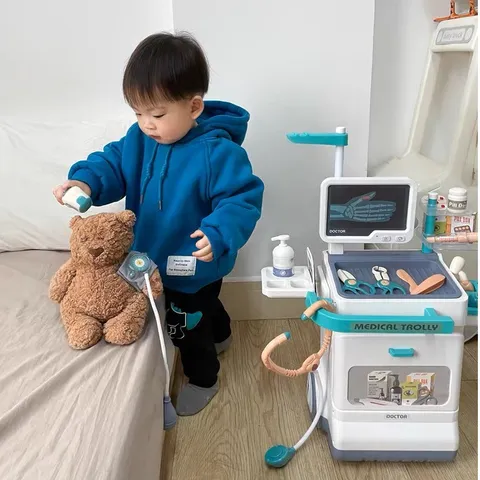 Đồ chơi xe đẩy bác sĩ cao cấp phiên bản Nâng Cấp 26 chi tiết đồ chơi nhập vai định hướng tương lại cho bé