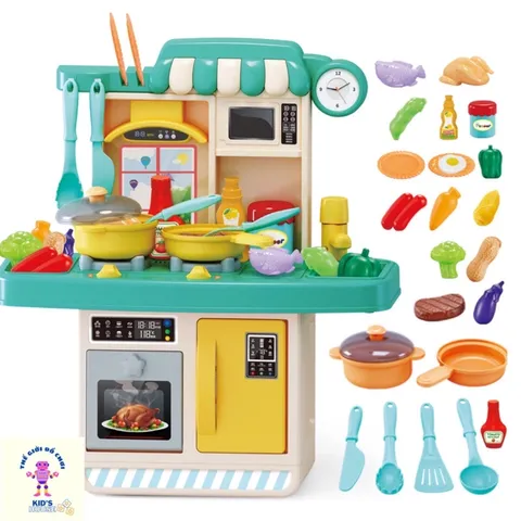 [HOT] Bộ Bếp Nấu Ăn Mini Cho Bé Màu Hồng Cao 40cm (23 chi tiết)
