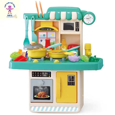 [HOT] Bộ Bếp Nấu Ăn Mini Cho Bé Màu Hồng Cao 40cm (23 chi tiết)