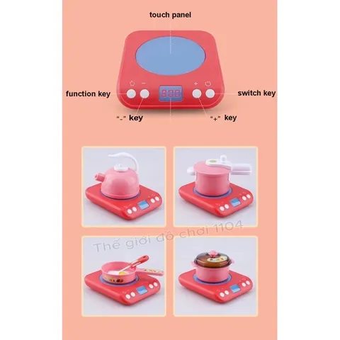 Bộ đồ chơi nấu ăn cho bé Play House 36 chi tiết màu hồng đồ chơi mô phổng dụng cụ nhà bếp
