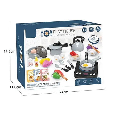 Bộ đồ chơi nấu ăn cho bé Play House 36 chi tiết màu hồng đồ chơi mô phổng dụng cụ nhà bếp