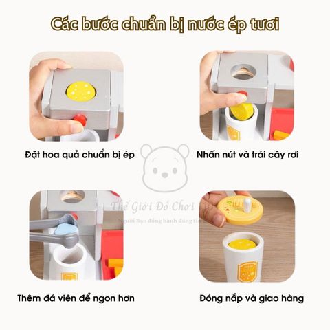 Bộ bếp gỗ cao cấp nấu thức ăn, đồ chơi quầy bán thức nhanh cho bé