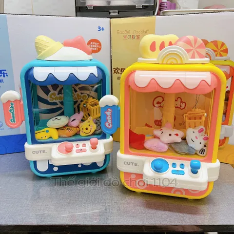 Máy gắp thú bông mini Cute size Trung kèm 10 gấu 4 bóng Trò chơi máy gắp gấu bông - THEGIOIDOCHOI1104