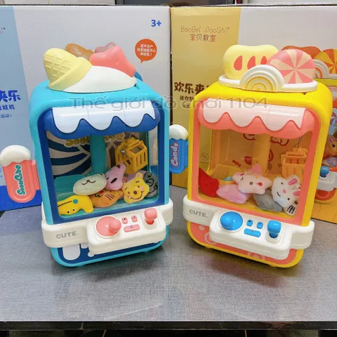 Máy gắp thú bông mini Cute size Trung kèm 10 gấu 4 bóng Trò chơi máy gắp gấu bông - THEGIOIDOCHOI1104