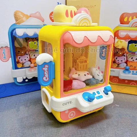 Máy gắp thú bông mini Cute size Trung kèm 10 gấu 4 bóng Trò chơi máy gắp gấu bông - THEGIOIDOCHOI1104